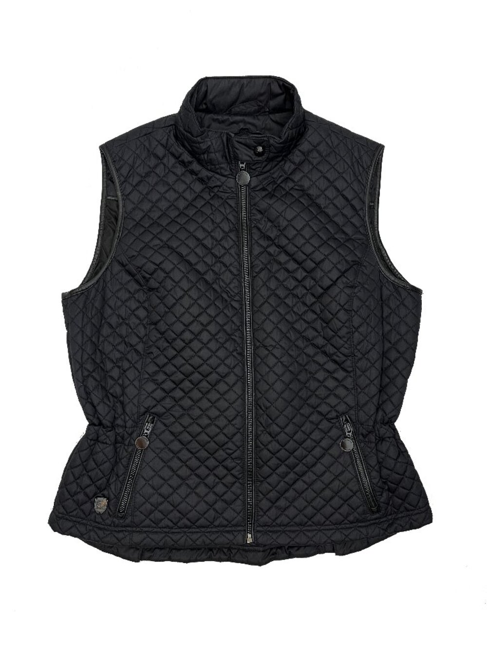 massimo dutti Quilted Black Vest Womens XL X-Large